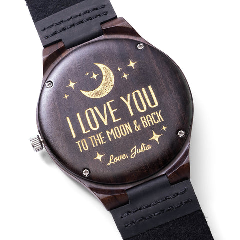 Custom Wooden Watch Personalized Valentine's Day Gift 