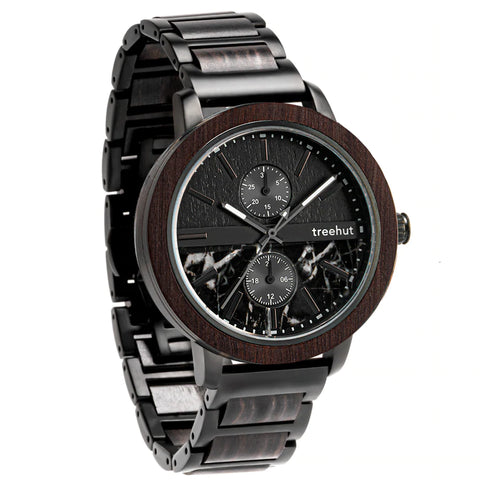 ebony wooden watch