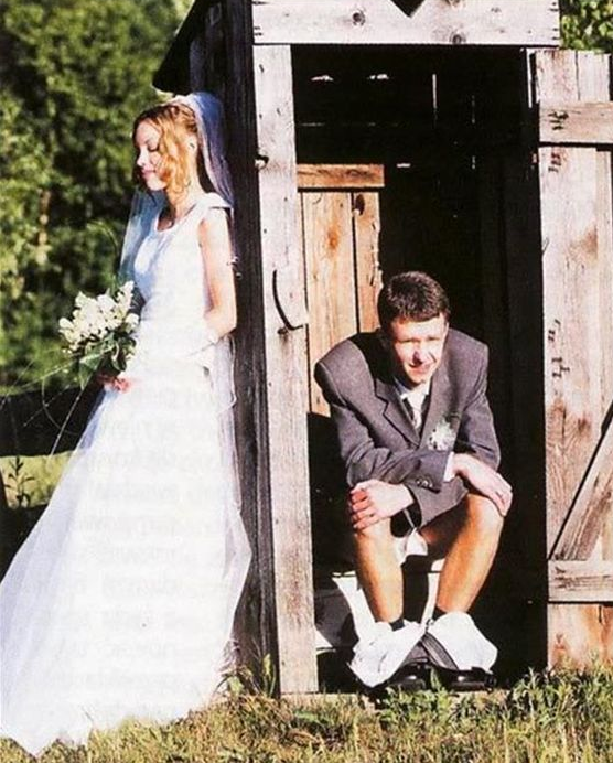 Funny Bride and Groom photo ideas 