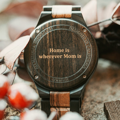 Engraved wooden watch for mom Treehut Mother's Day Gift 