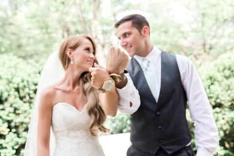 Jalyn and Josh's Wedding Ceremony | Tree Hut wood watches as perfect wedding, anniversary, or groomsmen gifts