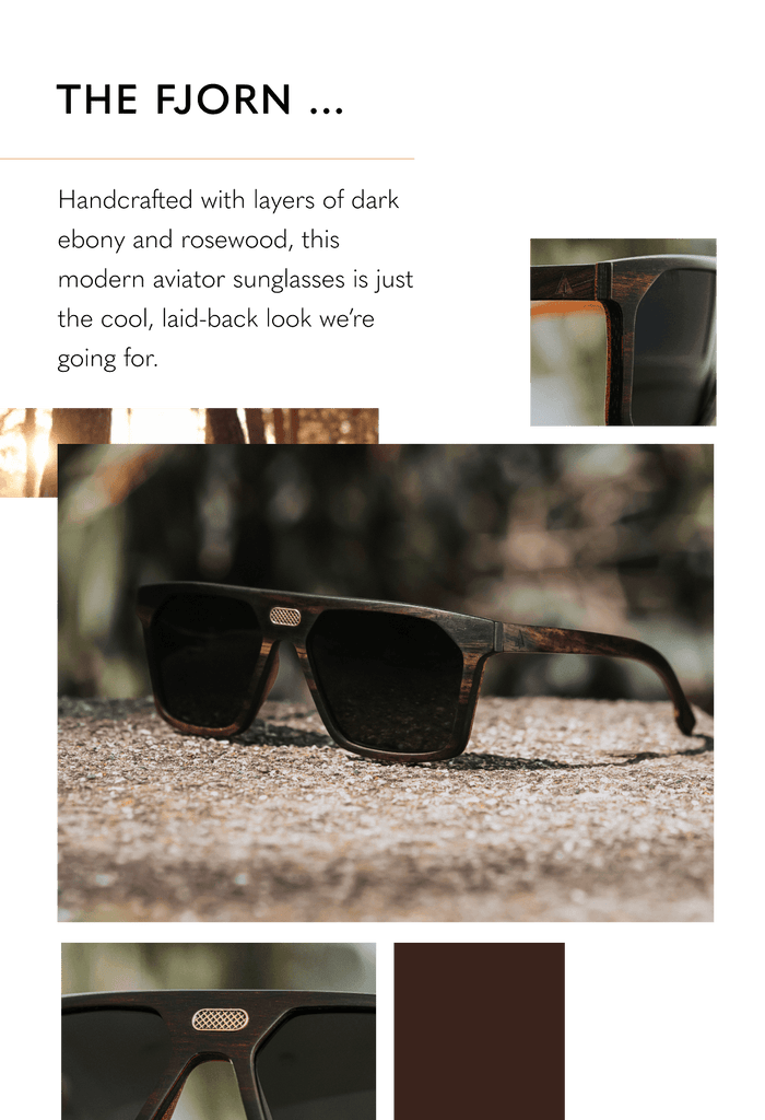 Fjorn Unisex Wooden Sunglasses