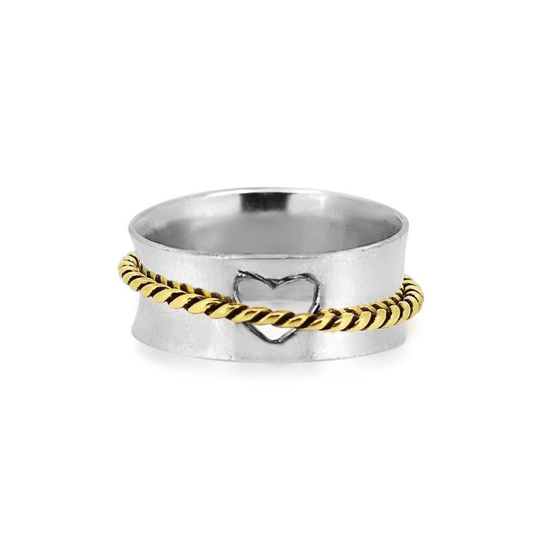 Intertwined Love Spinner Ring