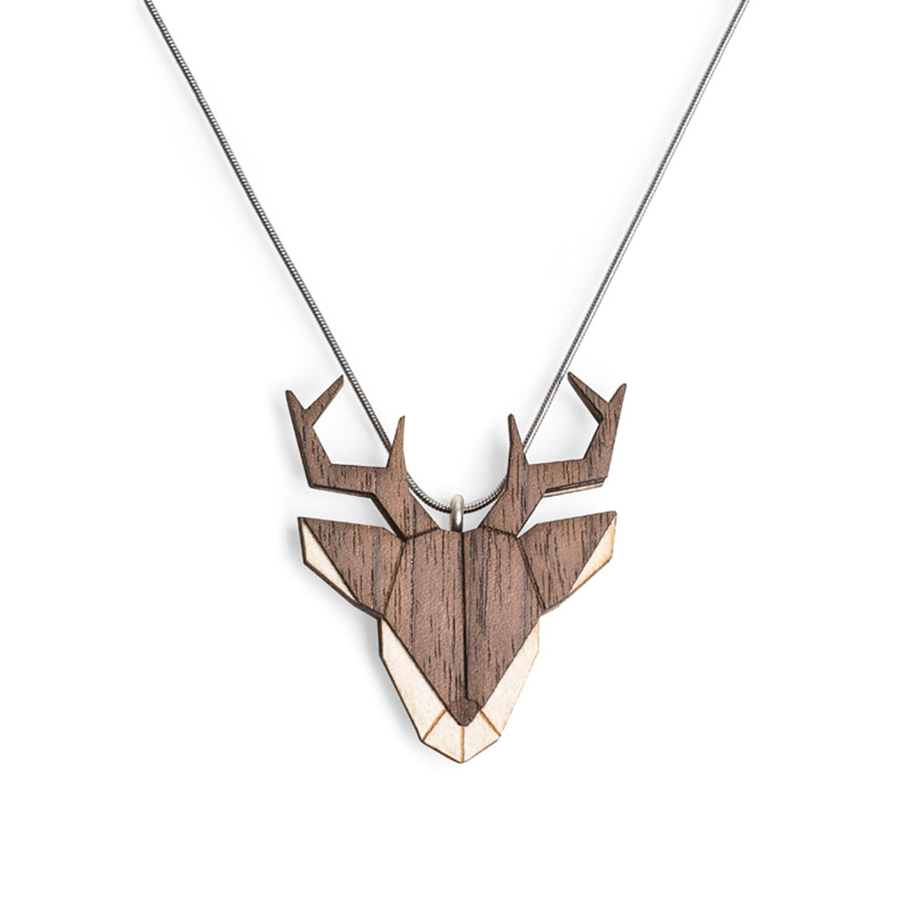 Wooden Deer Necklace