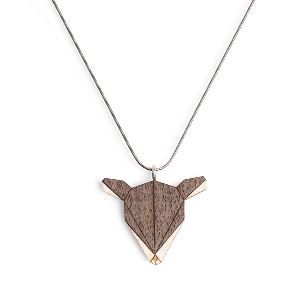 Wooden Doe Necklace