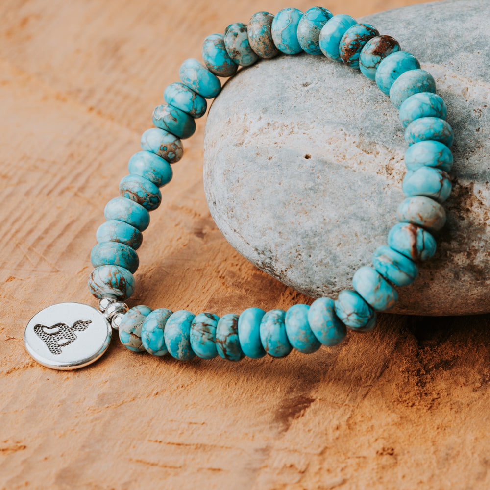 Turquoise Buddha Charm Bracelet