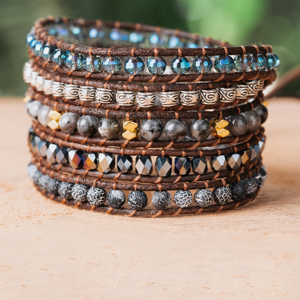 Mystic Quartz Five Wrap Bracelet