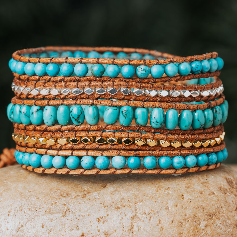 Elsa Turquoise Five Wrap Bracelet