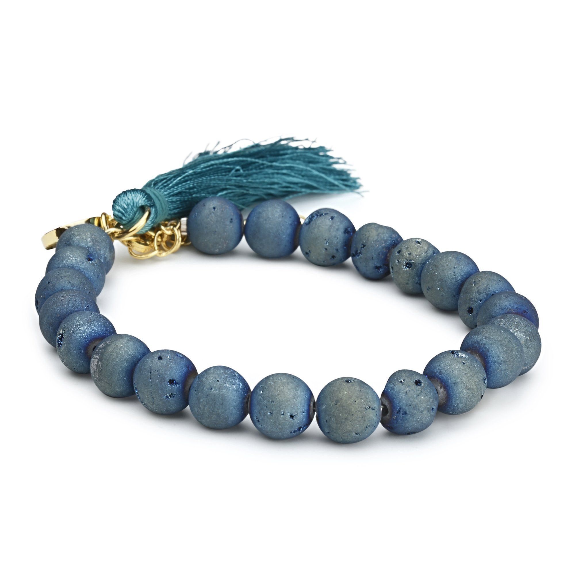 Mala Teal Tassel Bracelet