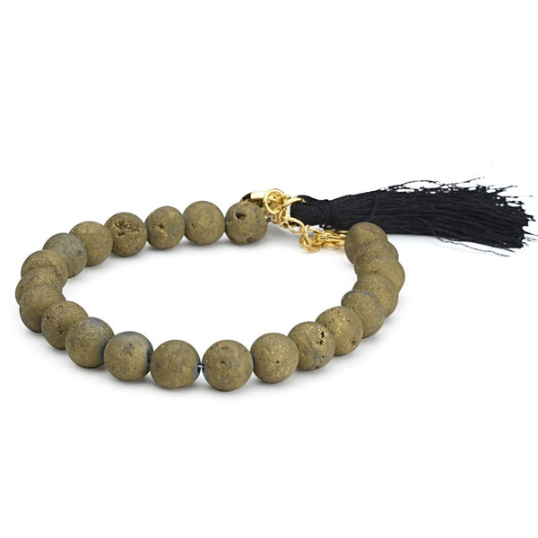 TREEHUT Bracelets | Women | Gold | Natural Stones | Mala Gold Dust ...