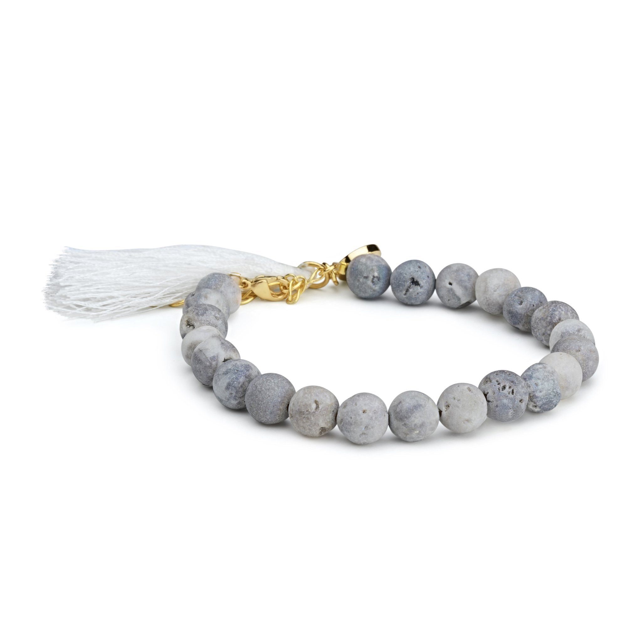 Mala White Tassel Bracelet