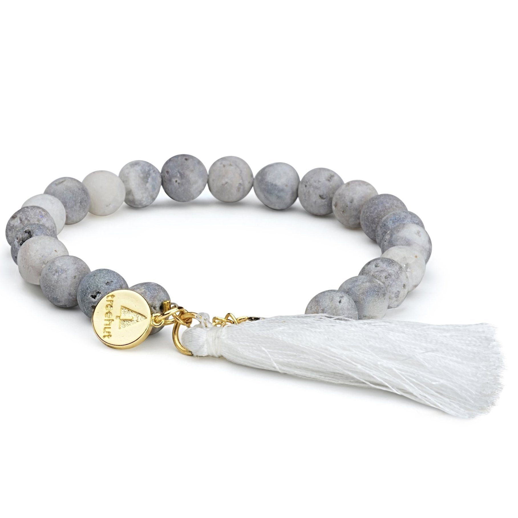 Mala White Tassel Bracelet