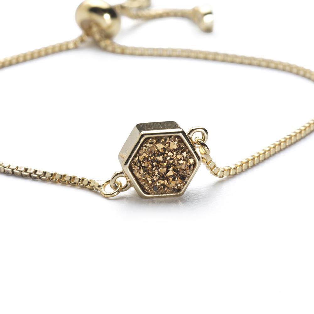 Lyla Gold Hexagon Bracelet