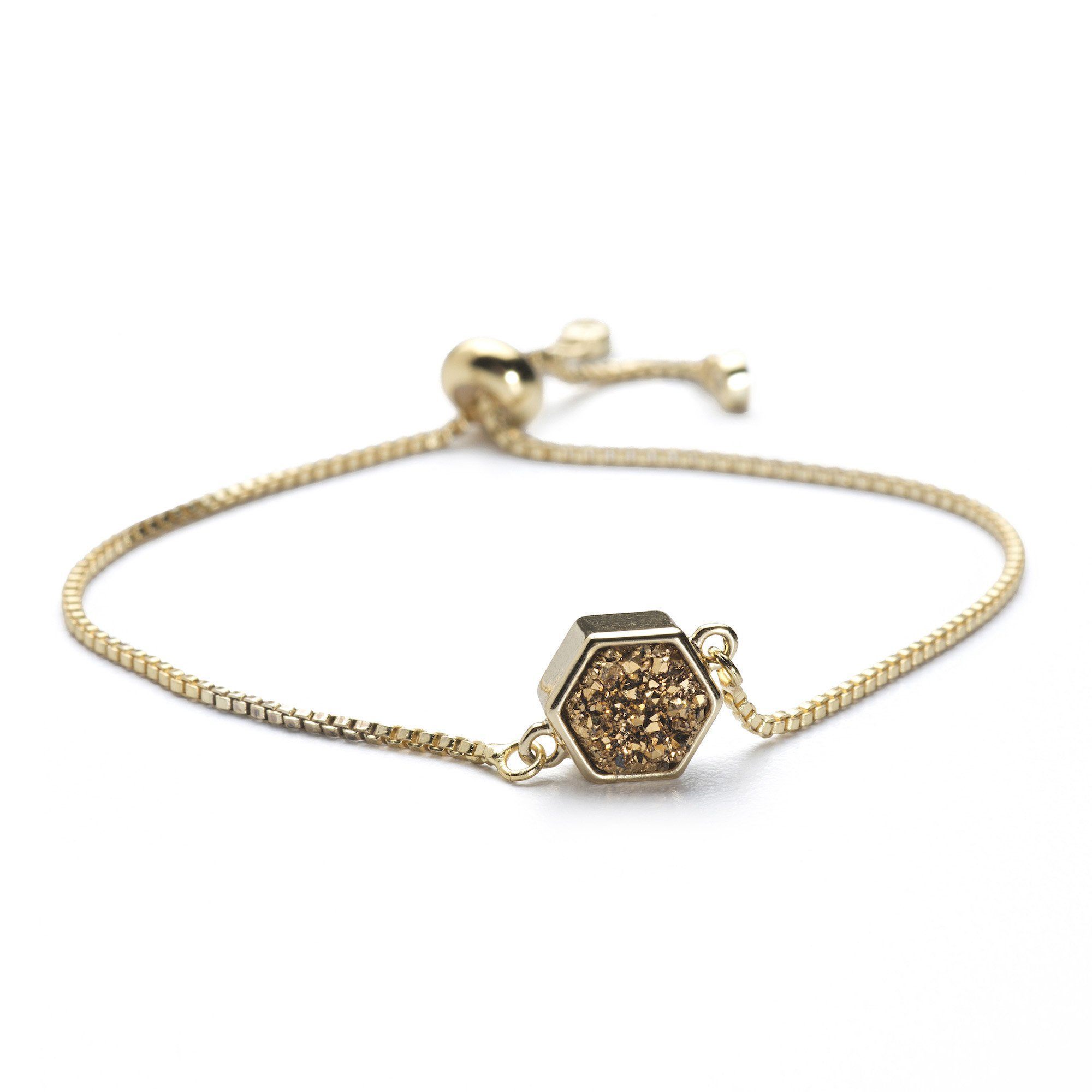 Lyla Gold Hexagon Bracelet