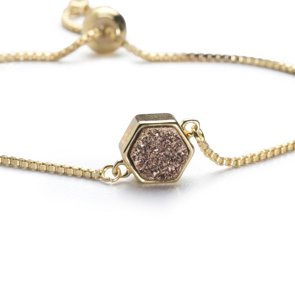 Lyla Rose Gold Hexagon Bracelet