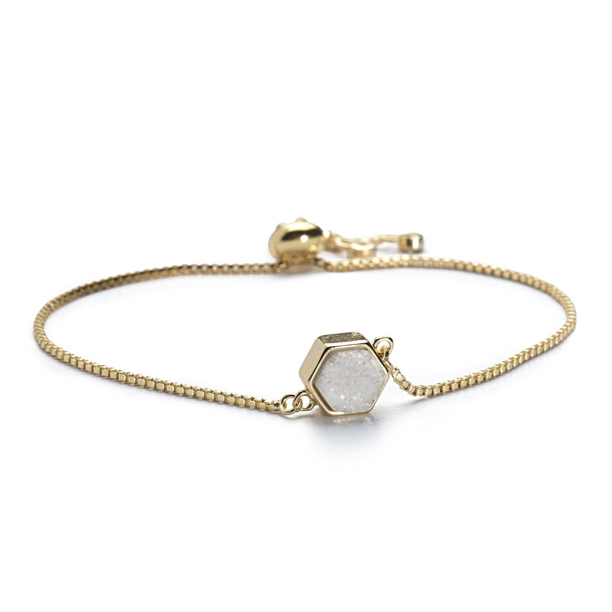 Lyla Snow Hexagon Bracelet