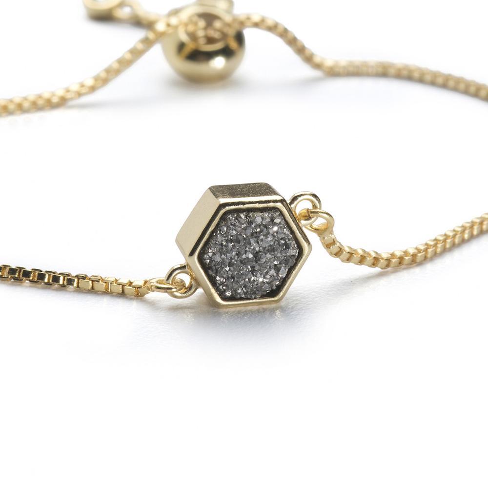 Lyla Silver Hexagon Bracelet