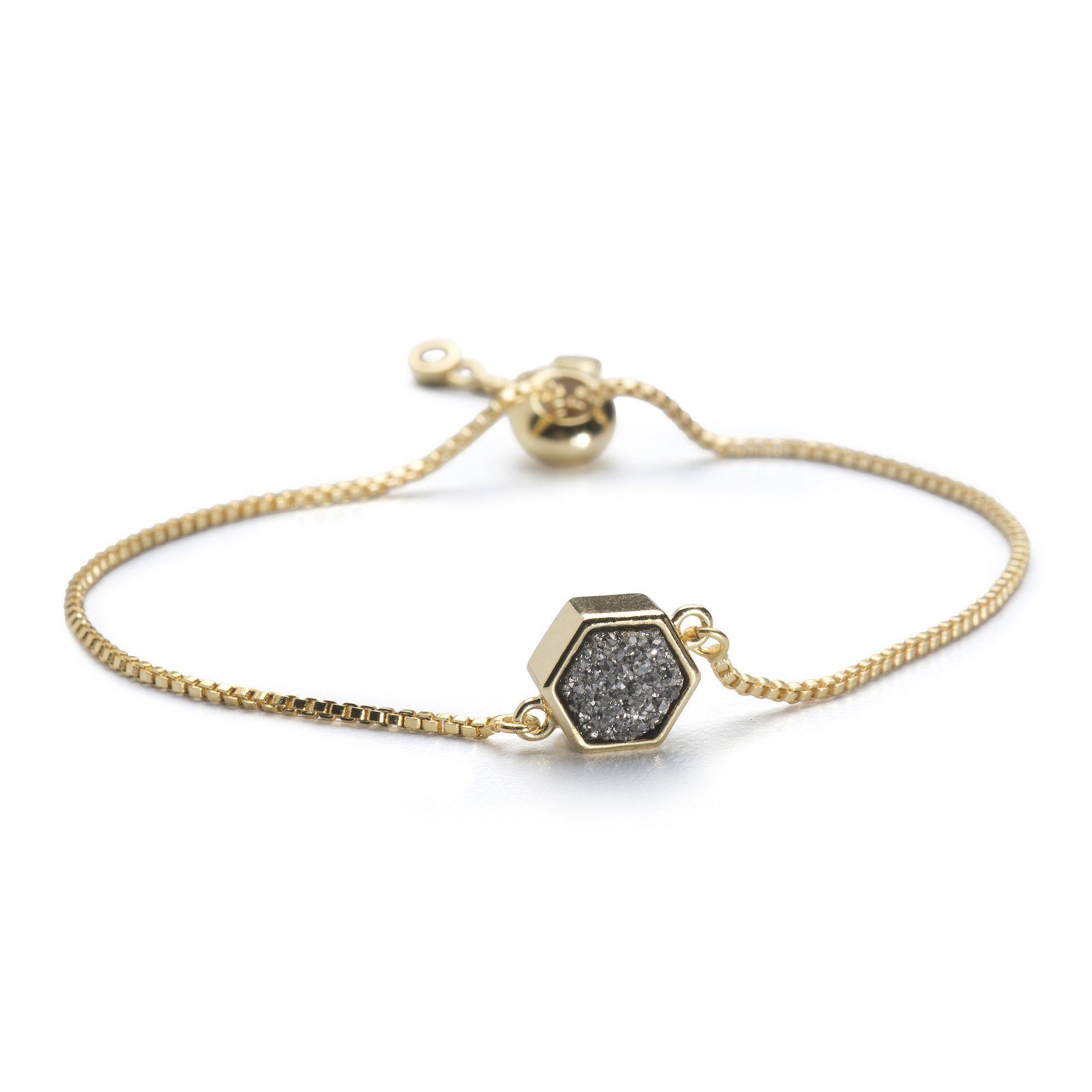 Lyla Silver Hexagon Bracelet