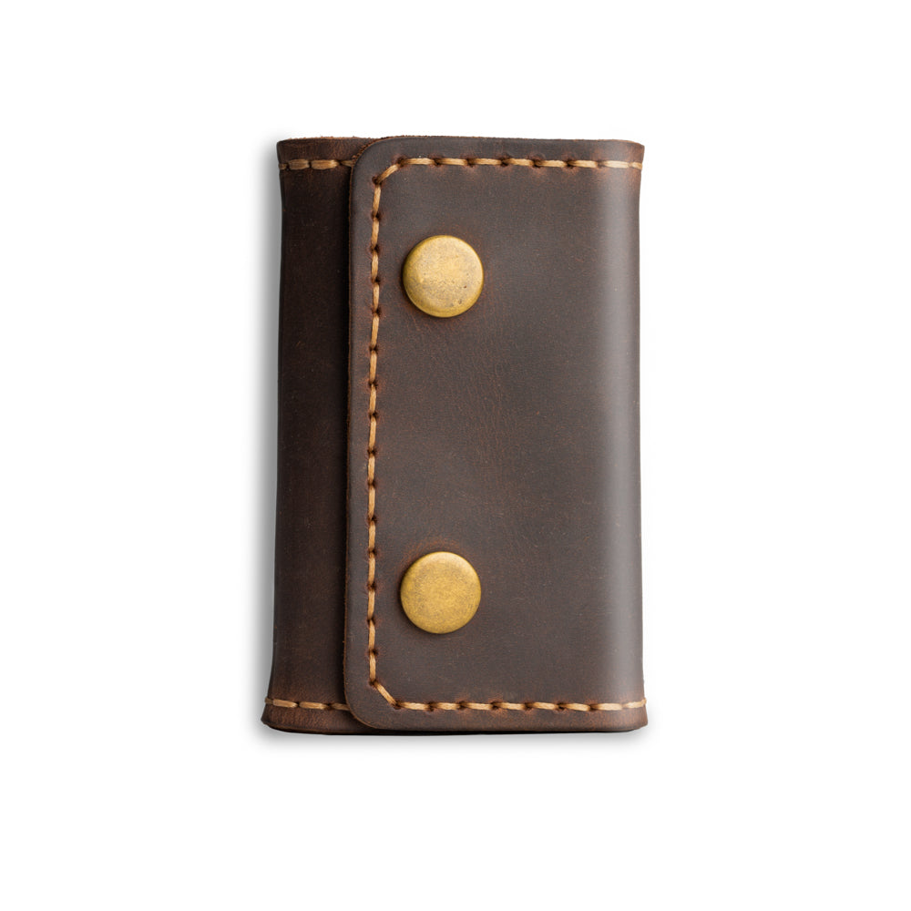 Trifold Leather Compact Key Case