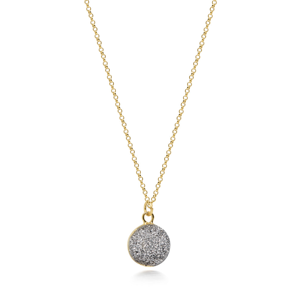 Terra Silver Druzy Necklace