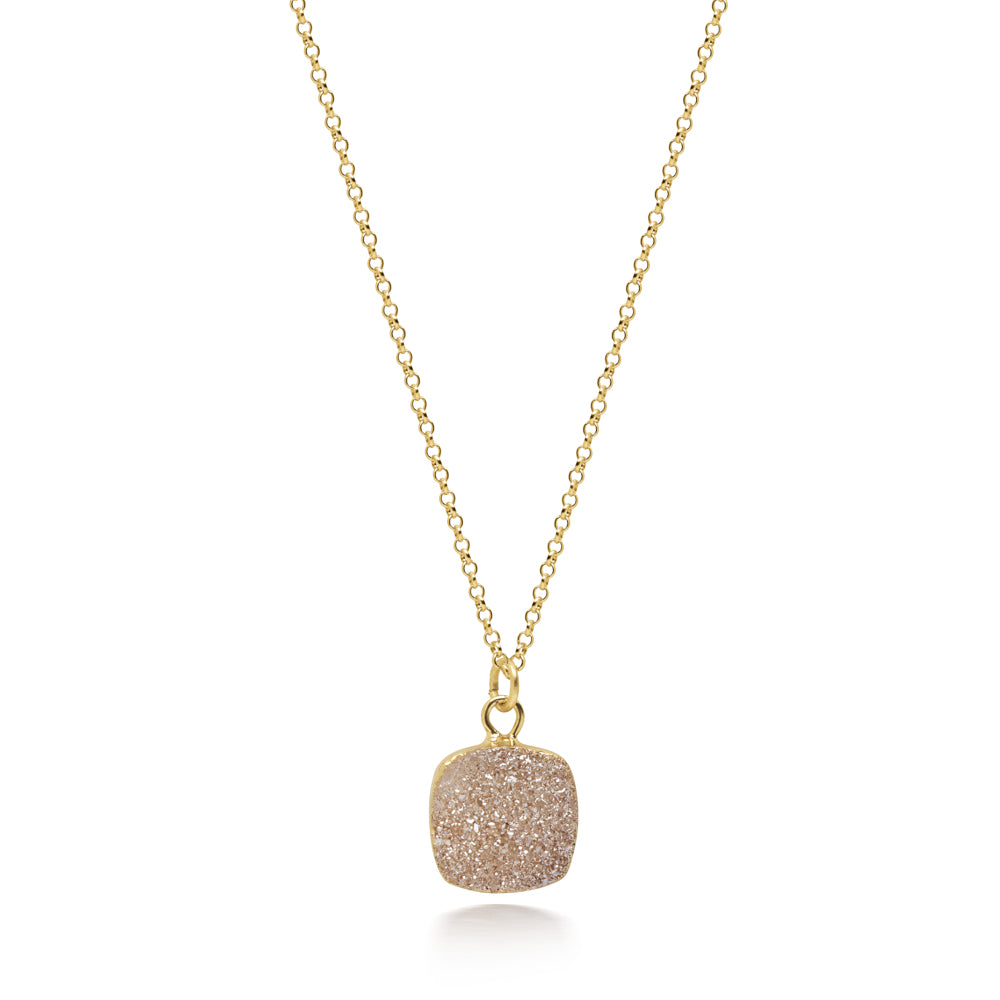 Reina Champagne Druzy Neckalce