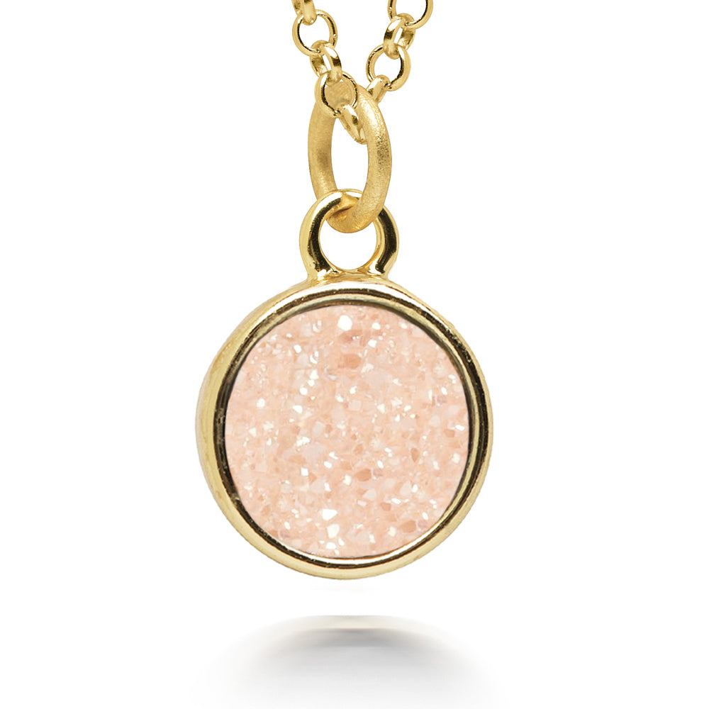 Geo Champagne Druzy Necklace