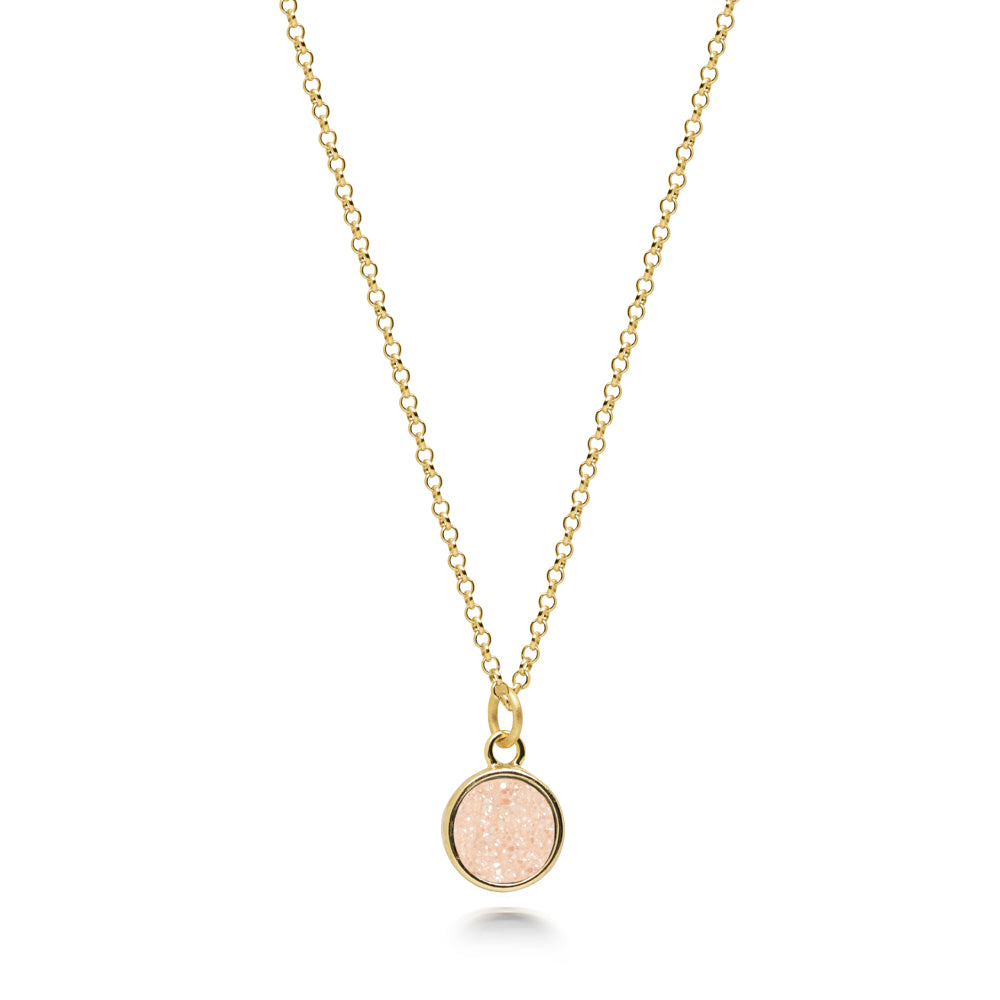 Geo Champagne Druzy Necklace