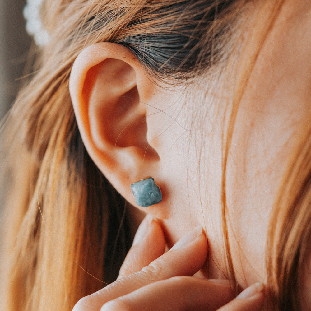 Flow Amazonite Stud Earrings