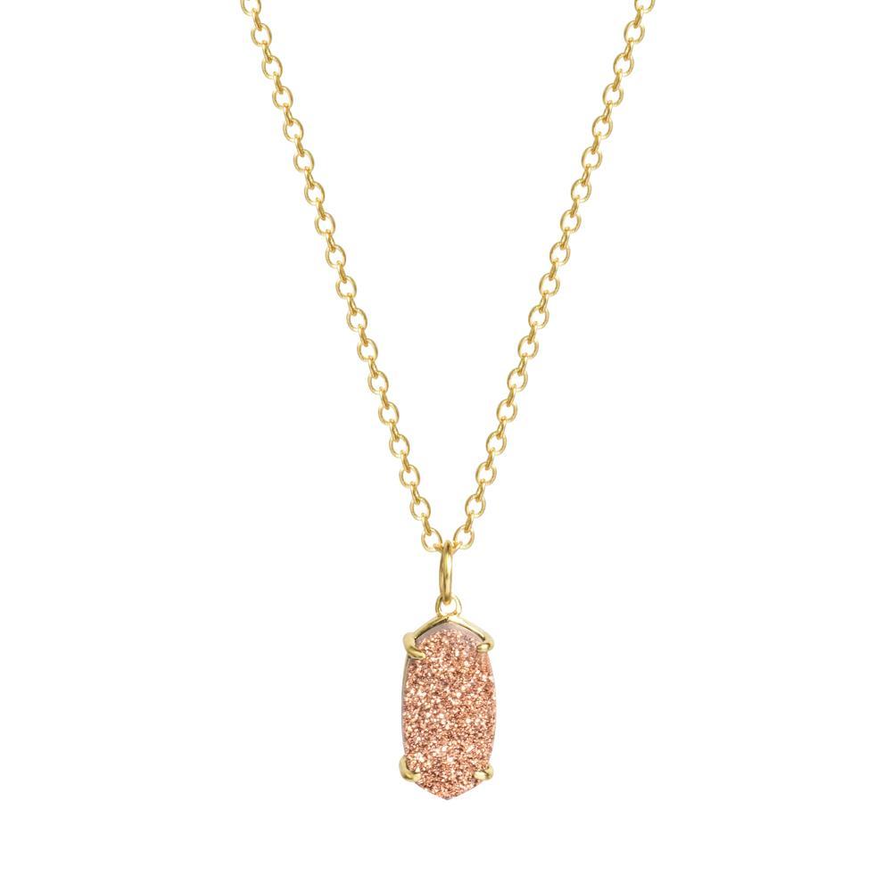 Arya Rosegold Druzy Necklace