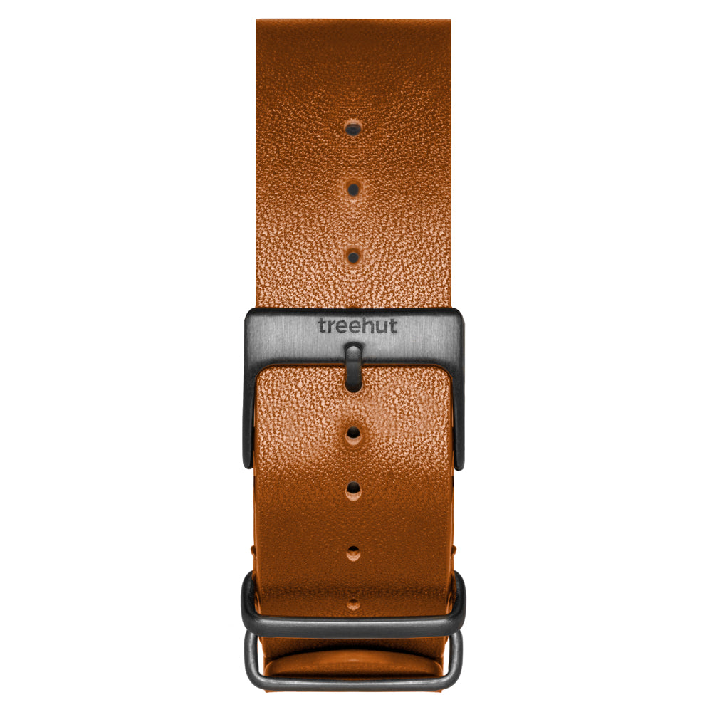 20mm Light Brown NATO Leather band