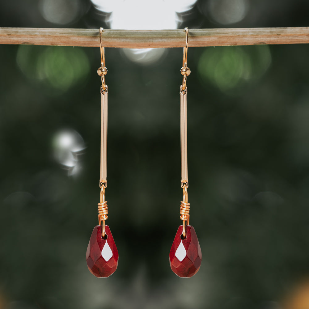 Red Jasper Royalty Earrings