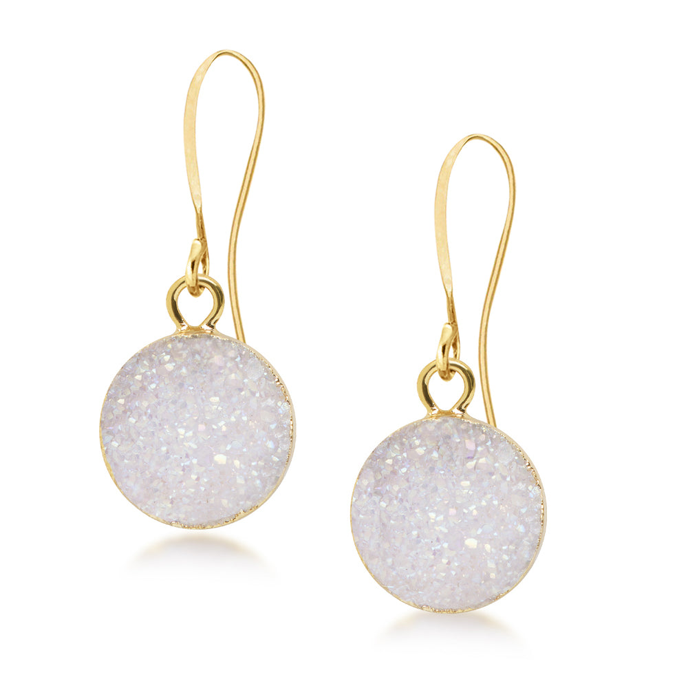 Terra White Druzy Earrings