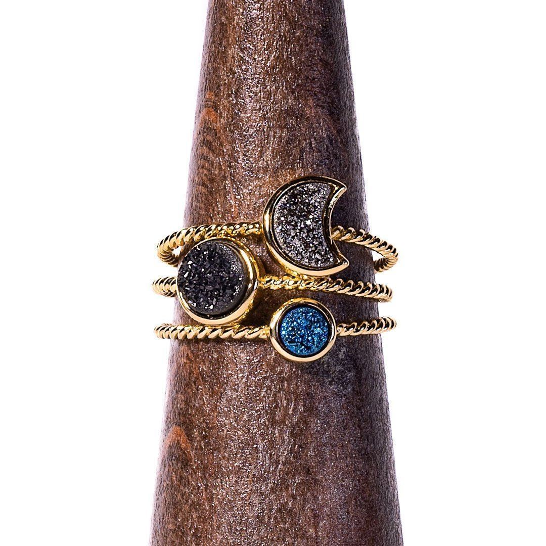 Azurite Stacking Ring Set