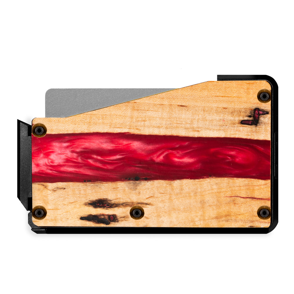 Infinity Red Wood Wallet