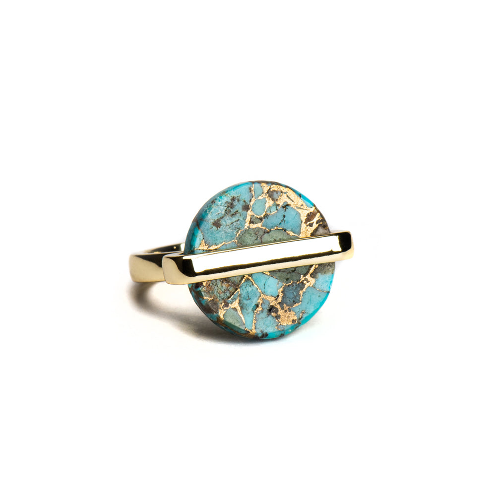 Amelia Turquoise Round Ring