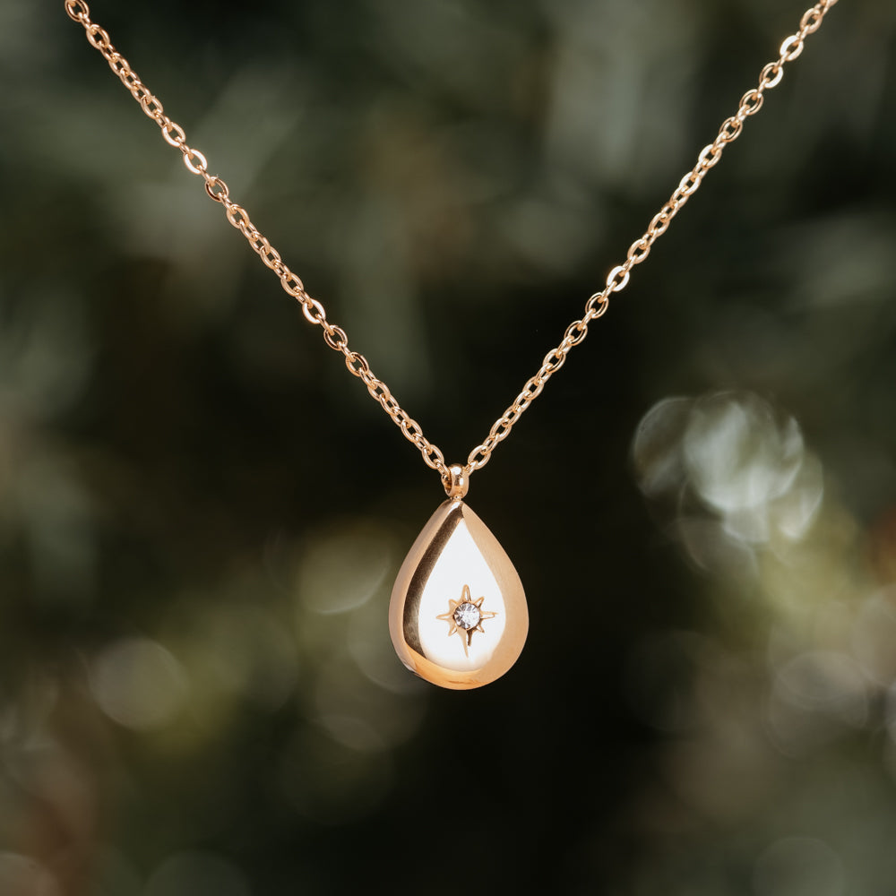 Teardrop North Star Necklace