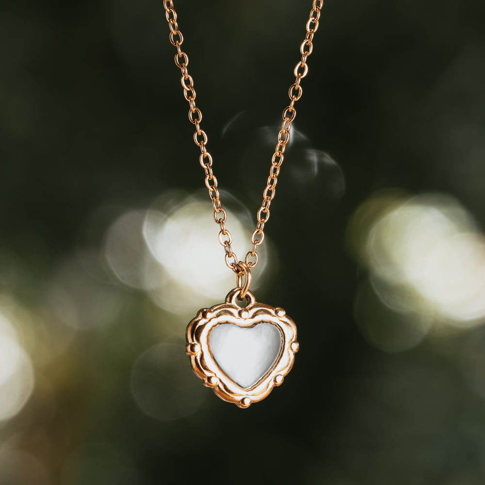 Bright Heart Pearl Necklace