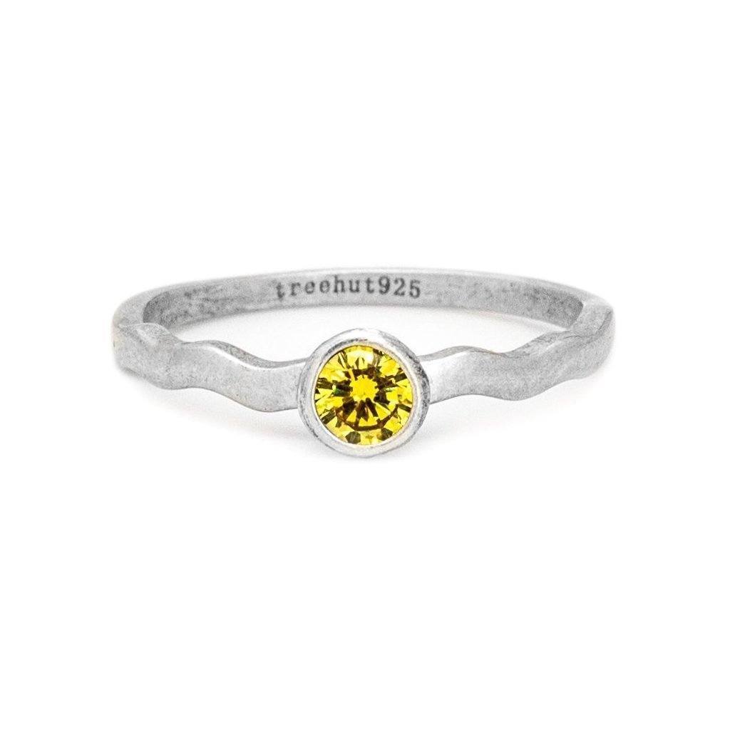 November Topaz Birthstone Ring