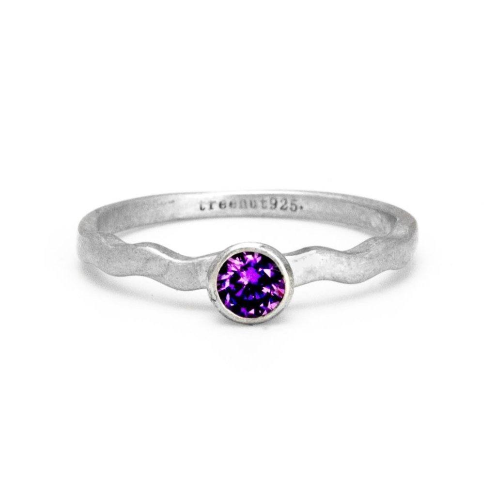 February Amethyst Birthstone Ring