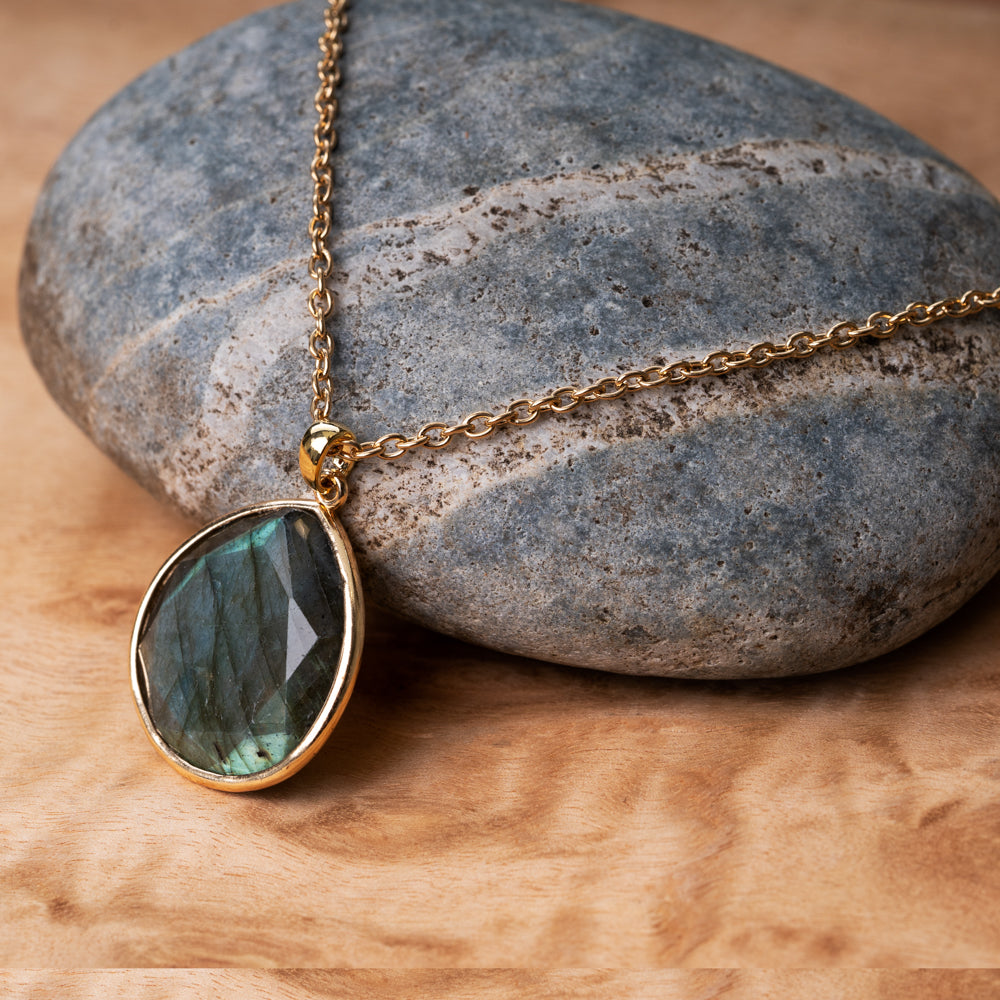 Labradorite Statement Pendant Necklace