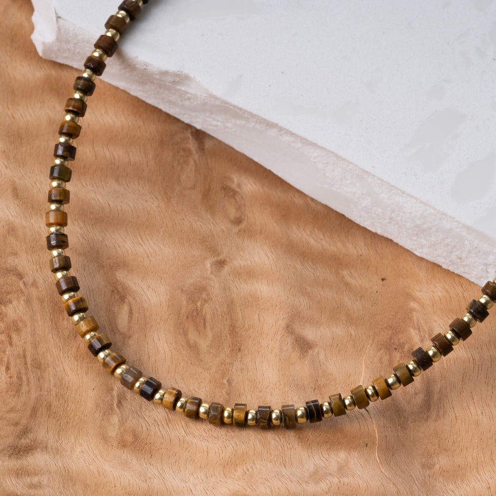 Fierce Tiger's Eye Beaded Necklace