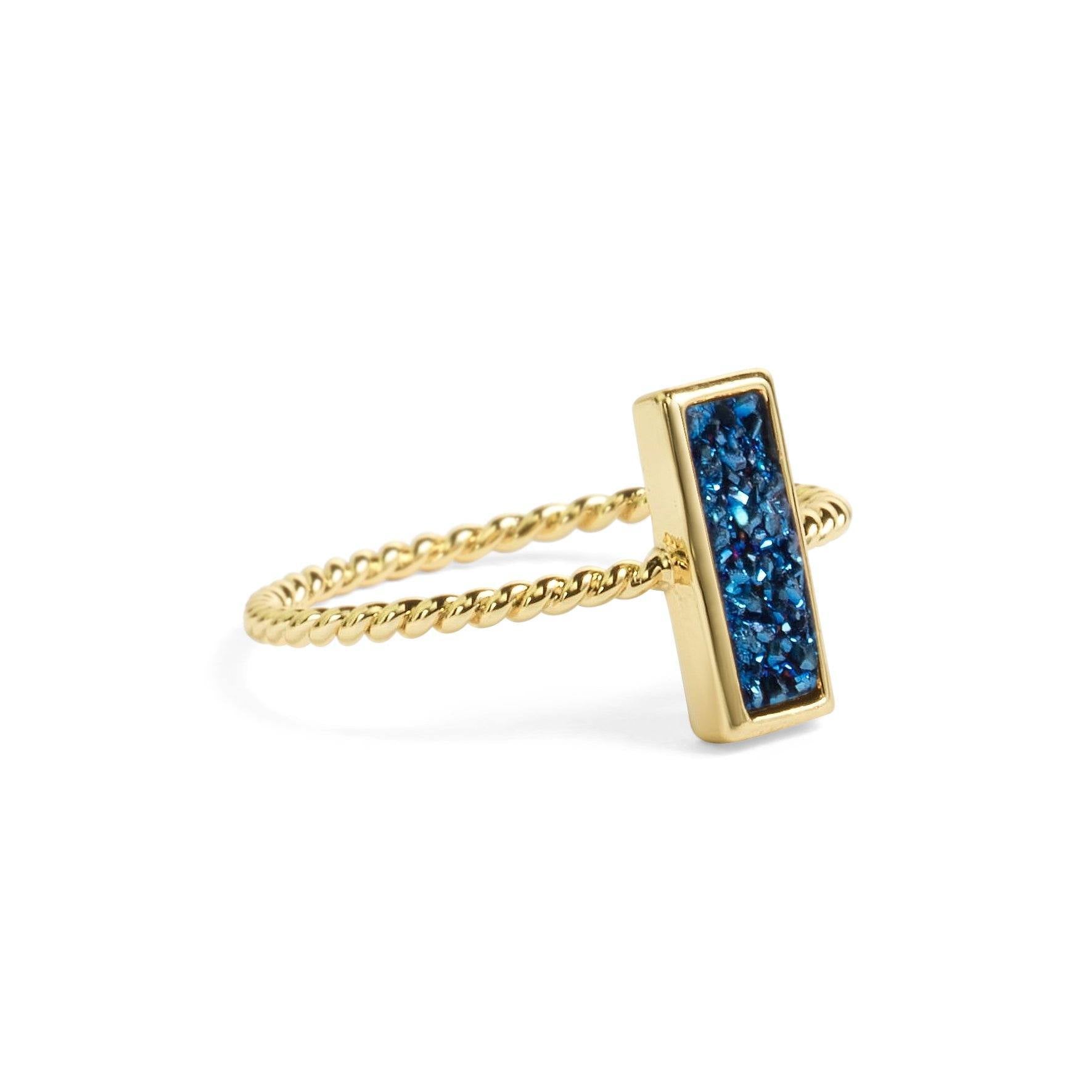 Tall Blue Stacking Ring