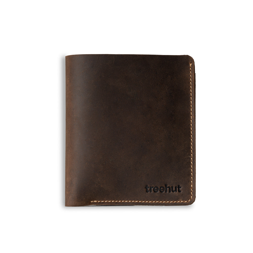 Brown Bi-Fold Vertical Wallet