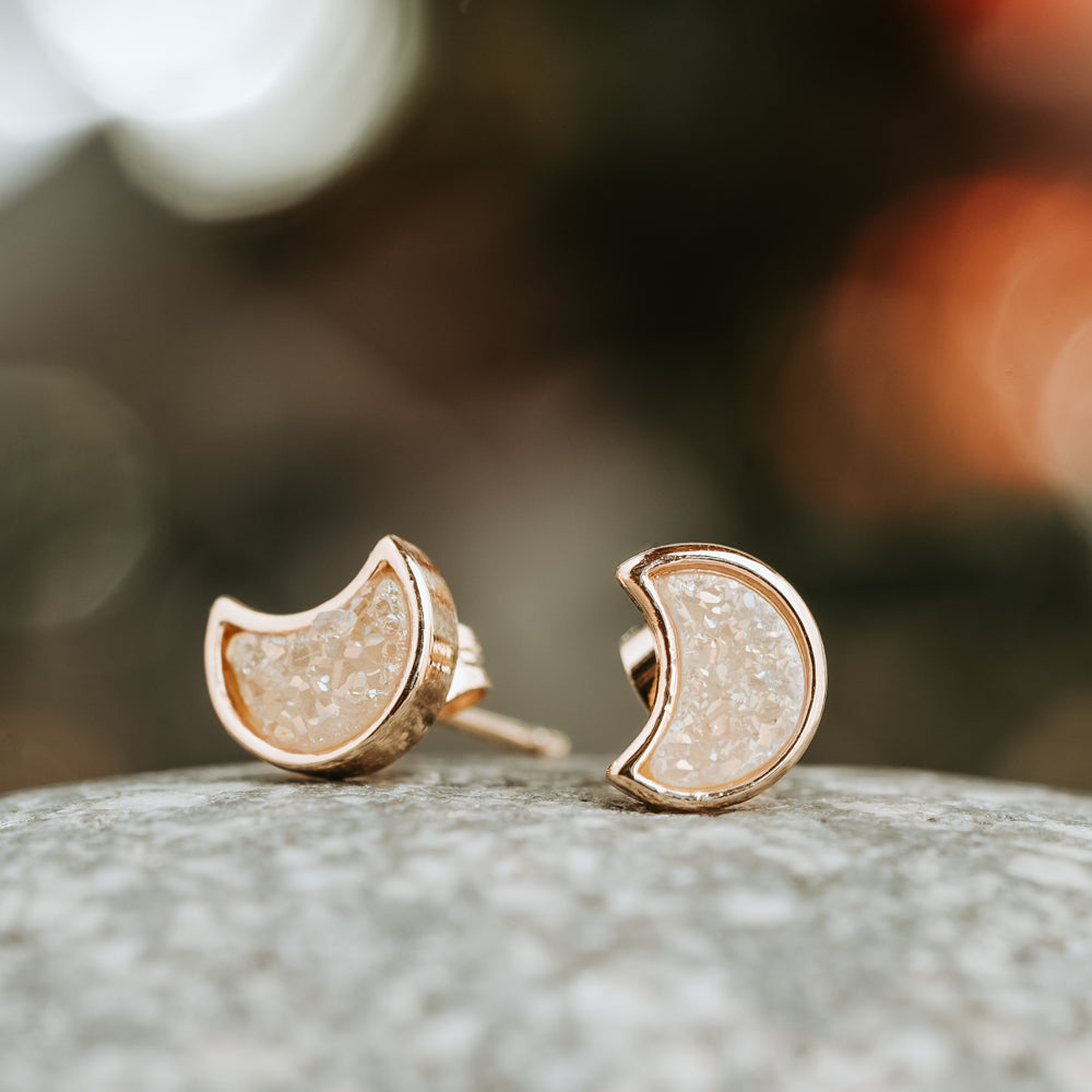 Moonbloom Champagne Druzy Earrings