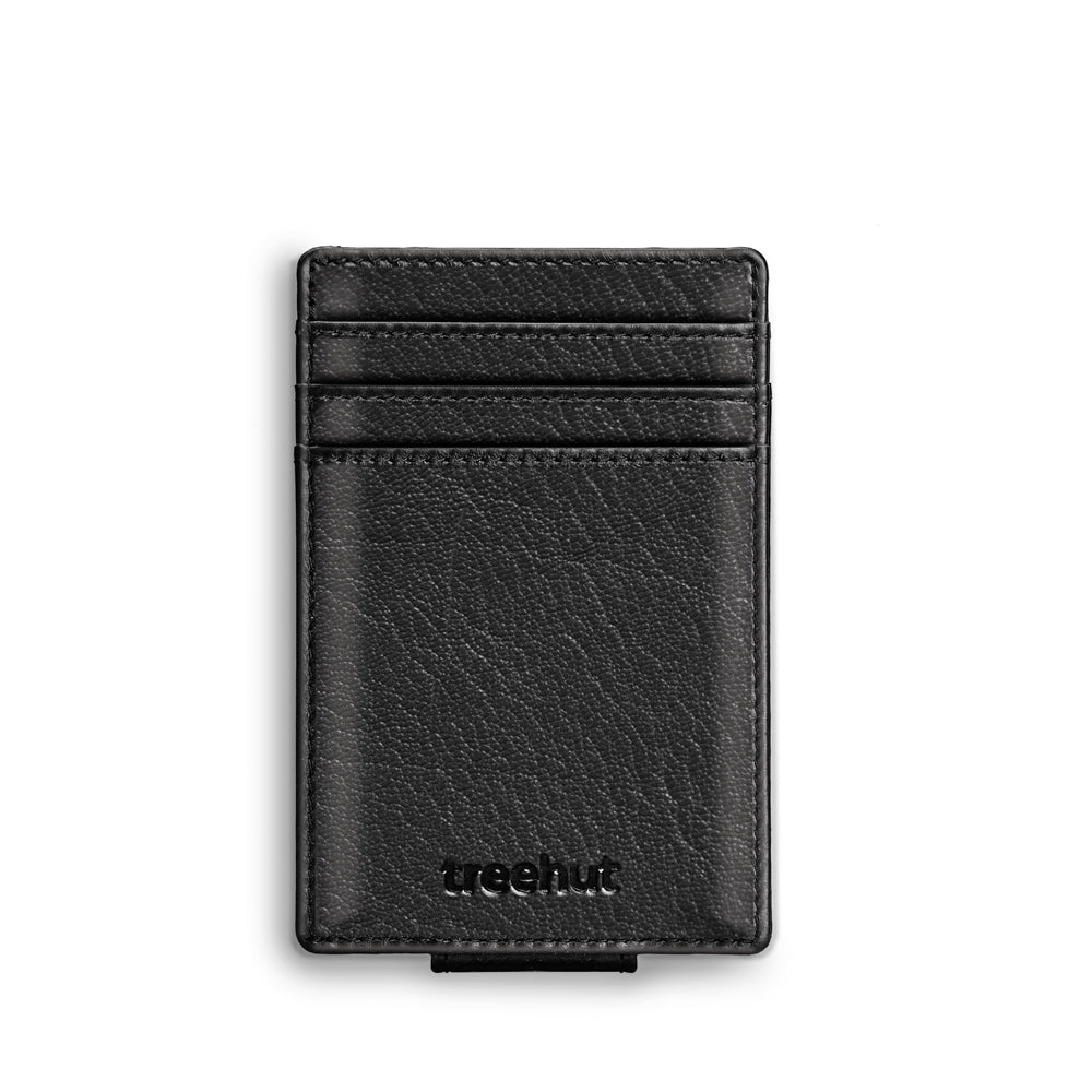 Black Vertical Card Case With Clip