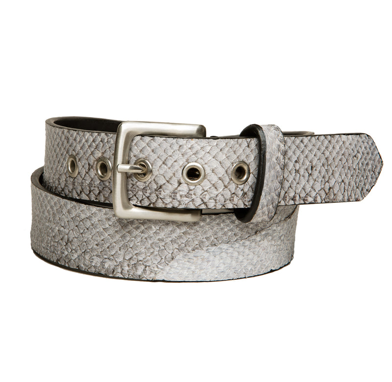 Salmon fish leather belt 35 mm – Hraun- Art and design