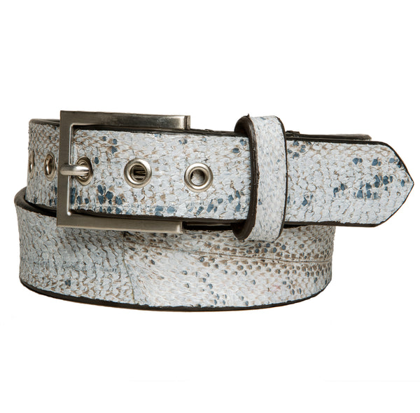 Salmon fish leather belt 35 mm – Hraun- Art and design