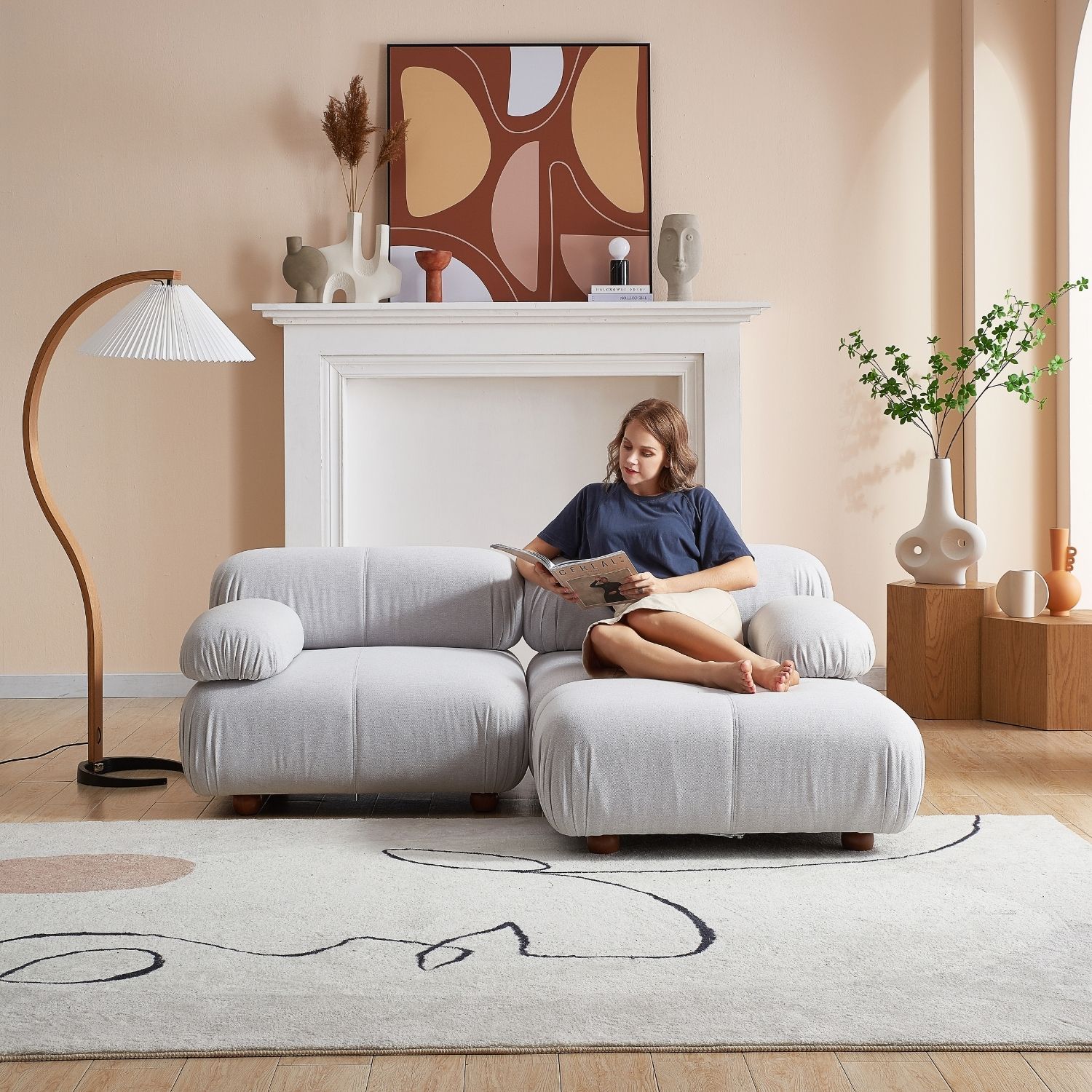 The Squish Sectional + Ottoman