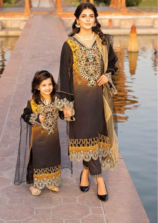 Ivana Kids Digital Versace Print Long Gown Eid Outfit with