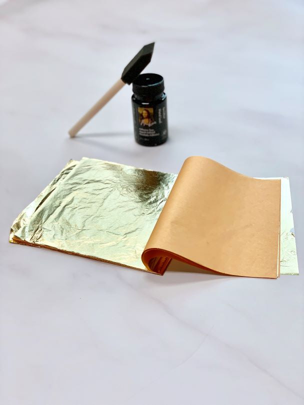 Apply Real Gold onto Wallpaper with our Gold Leaf Kit
